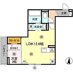 プレミライフ寿町 1LDKの間取図画像