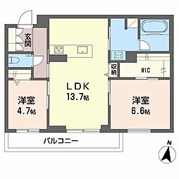 グランメゾン 2LDKの間取図画像