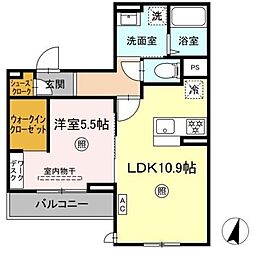 グランネスタ・碩田 1LDKの間取図画像