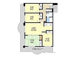 ライオンズマンション大分駅南 4LDKの間取図画像