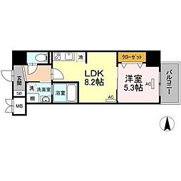 ParkAvenueWest 1LDKの間取図画像