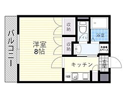 ヴォーネン上野丘 1Kの間取図画像