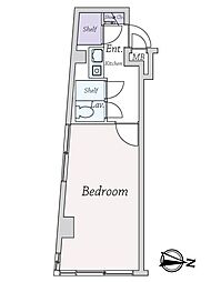 ライオンズマンション赤坂志津林 1Kの間取図画像