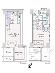 グランスイート神宮前 2LDKの間取図画像