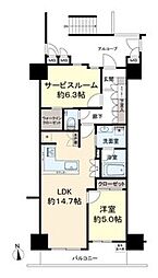 ミオカステーロ府中 1SLDKの間取図画像