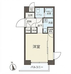 ワコーレ花小金井 1Kの間取図画像