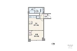 トーア文京マンション 2DKの間取図画像