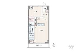 トーア西早稲田マンション 1LDKの間取図画像