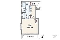 センチュリー新宿 1Kの間取図画像