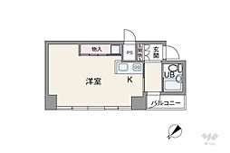 パレス南池袋 ワンルームの間取図画像