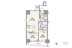 OPENRESIDENCIA四谷坂町 2LDKの間取図画像