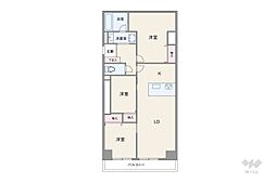 ライオンズマンション池袋第3 3LDKの間取図画像