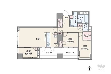 3LDK 間取り