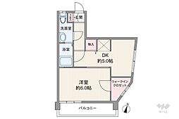 ハイツ音羽 1DKの間取図画像
