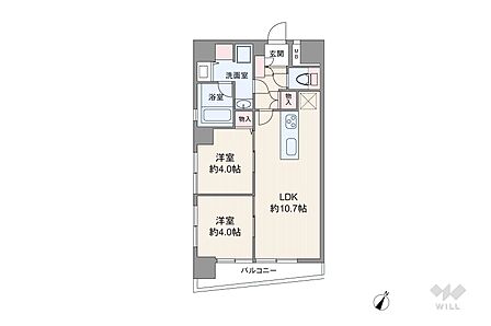 2LDK 間取り