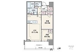 プラウドタワー池袋 2LDKの間取図画像