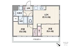 池袋パークハイツマンション 2LDKの間取図画像