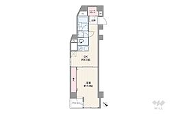 中銀第2小石川マンシオン 1DKの間取図画像