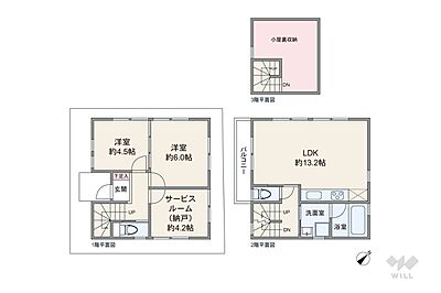 間取り:間取りは延床面積66.29平米の2LDK。 間取り:間取りは延床面積66.29平米の2LDK。