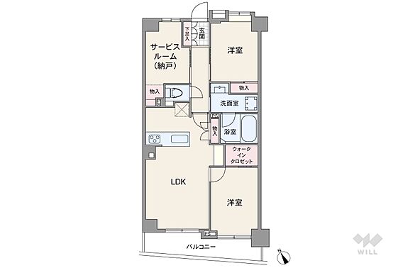 間取りは専有面...