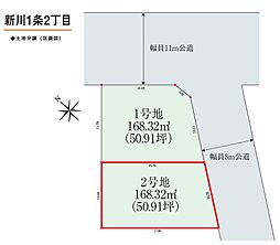 注文建築用地　札幌市北区新川1条2丁目