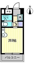 センチュリーガーデン 1Kの間取図画像