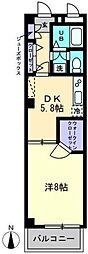 スピリア三条 1DKの間取図画像
