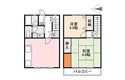 パルデンス木太 2LDKの間取図画像