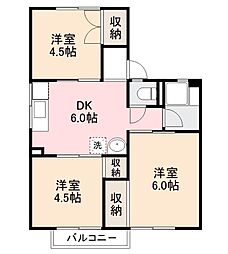 久保アパートA 3DKの間取図画像