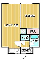 ホームズ北7条 1LDKの間取図画像