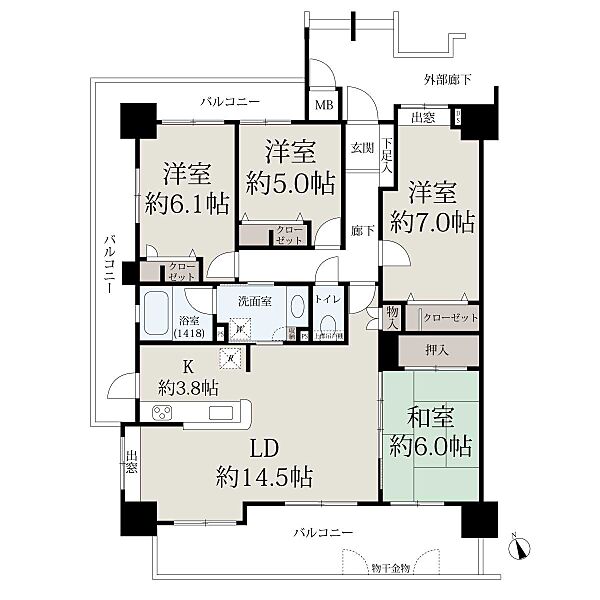 間取りを拡大表示