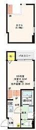 エデン 1Kの間取図画像
