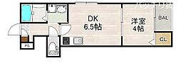 名古屋市中村区長筬町5丁目アパート 1DKの間取図画像