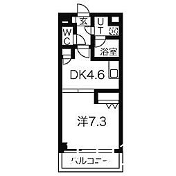 ベレーサ山王 1DKの間取図画像