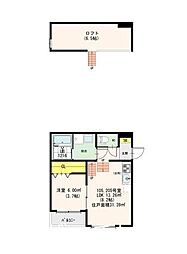 カンファーフォレスト 1LDKの間取図画像