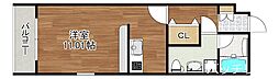 NEST黒川 1Kの間取図画像