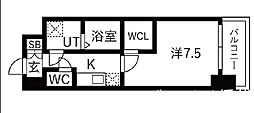 ハーモニーレジデンス名古屋今池 1Kの間取図画像