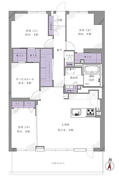 間取りを拡大表示