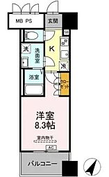 D-ROOM千葉中央 1Kの間取図画像