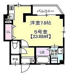 ブライトヒルズ新宿 ワンルームの間取図画像