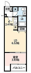 VAU house青葉の森 1LDKの間取図画像