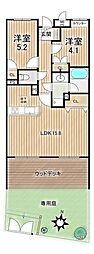 ライオンズマンション下井草 2LDKの間取図画像