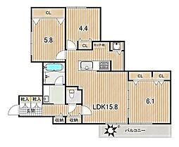 秀和御殿山レジデンス 3LDKの間取図画像