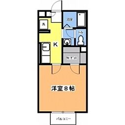ヴィライノウエ 1Kの間取図画像