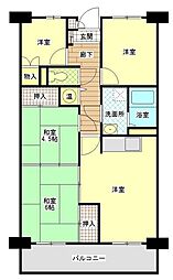 ライオンズマンション厚木 4LDKの間取図画像
