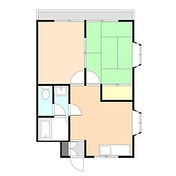 ピュアレジデンス大矢 2DKの間取図画像