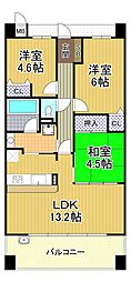 キングマンション千船3番館 3LDKの間取図画像