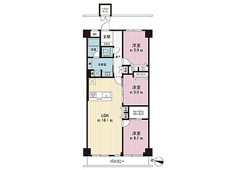 間取図です。図面と異なる場合は現況を優先させていただきます。