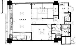 フジタ第3箱根山マンション 2LDKの間取図画像