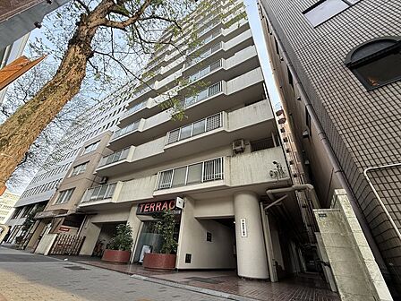 都会の中区丸の内に佇むマンション。愛知県庁や名古屋城も近く、利便性と緑豊かな景観を両立した立地です。